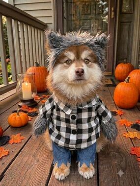 Werewolf Costume for Small Pets - 7-10lbs